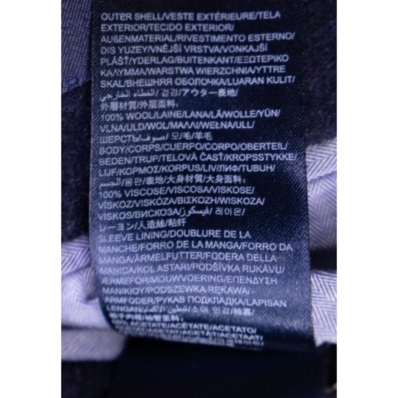 Tommy Hilfiger Mens Blazer Jacket Size 36 Navy Blue Solid Wool Sport Coat 2-Bttn - Picture 11 of 13